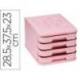 FICHERO CAJONES DE SOBREMESA FAIBO PLASTICO 100% RECICLABLE 4 CAJONES ROSA PASTEL 28,5X37,5X23 CM