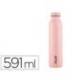 BOTELLA PORTALIQUIDOS MILAN ACERO INOXIDABLE TERMO COLOR ROSA 591 ML