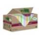 BLOC DE NOTAS ADHESIVAS QUITA Y PON POST-IT SUPER STICKY 76X76 MM 70 HOJAS RECICLADAS PAQUETE DE 14 UNIDADES