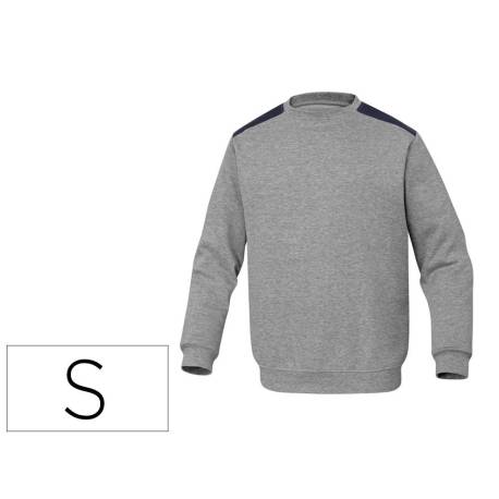 SUDADERA DELTAPLUS SWEAT OLINO CON REFUERZO EN ESPALDA Y CODOS GRIS TALLA S