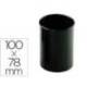 CUBILETE PORTALAPICES FAIBO PLASTICO RECICLADO COLOR NEGRO 78 MM DIAMETRO X 100 MM ALTO
