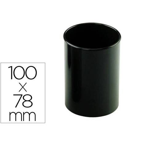 CUBILETE PORTALAPICES FAIBO PLASTICO RECICLADO COLOR NEGRO 78 MM DIAMETRO X 100 MM ALTO