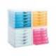 FICHERO CAJONES DE SOBREMESA ARCHIVO 2000 APILABLE 5 CAJONES FUCSIA TRANSLUCIDO 260X270X340 MM