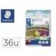 Lapices de colores Staedtler Wopex ecológicos caja de 36 colores largos
