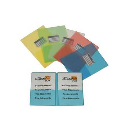 CARPETA DOSSIER OFFICE BOX POLIPROPILENO DIN A4 DOBLE CON TARJETERO VERDE