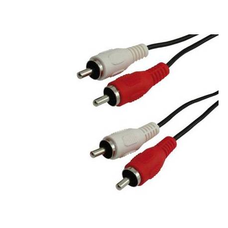 Cable RCA marca Mediarange longitud 3 metros audio y video 2 conectores