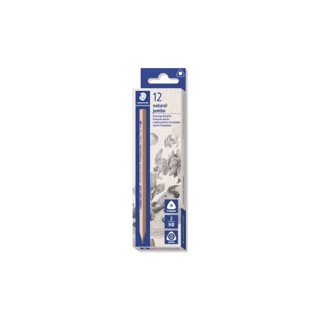 LAPICES DE GRAFITO STAEDTLER NORIS HB TRIANGULAR JUMBO MADERA NATURAL JUMBO