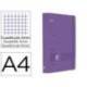 CARPETA 4 ANILLAS OXFORD EUROPEANBINDER LIVE&GO TAPA POLIFOAM DIN A4 + RECAMBIO 120 HOJAS CUADRO 5 MM LILA