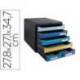 FICHERO DE CAJONES SOBREMESA EXACOMPTA BIG BOX MAXI BEE BLUE 6 CAJONES COLORES SURTIDOS