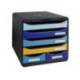 FICHERO DE CAJONES SOBREMESA EXACOMPTA BIG BOX MAXI BEE BLUE 6 CAJONES COLORES SURTIDOS