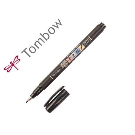 ROTULADOR TOMBOW PUNTA PINCEL DUAL FUDENOSUKE PUNTA BLANDA TINTA BASE DE AGUA NEGRO