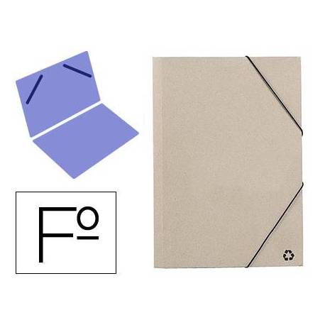 Carpeta de gomas Mariola tamaño Folio sin solapas Color Gris ECO