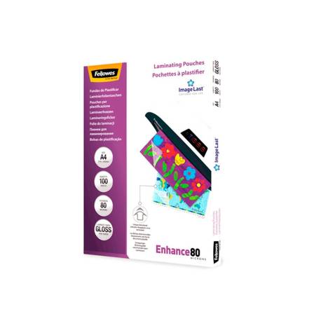 BOLSA DE PLASTIFICAR FELLOWES BRILLO DIN A4 80 MC PACK DE 100 UNIDADES