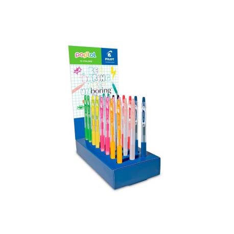 BOLIGRAFO PILOT POP LOL TINTA GEL RETRACTIL CLASSIC 0,7 MM EXPOSITOR DE 24 UNIDADES COLORES SURTIDOS