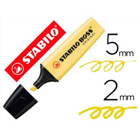 Rotulador Stabilo Boss Pastel Amarillo Cremoso