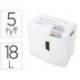 Destructora de Documentos HSM Shredstar X5 Corte en partículas 5 Hojas 18L Nivel seguridad P-4 en Blanco