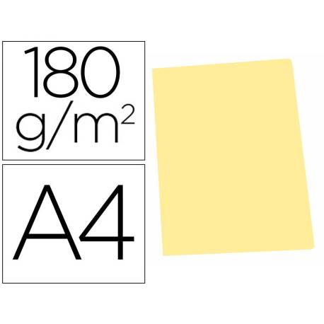 Subcarpeta de cartulina Gio Din A4 amarillo pastel 180 g/m2