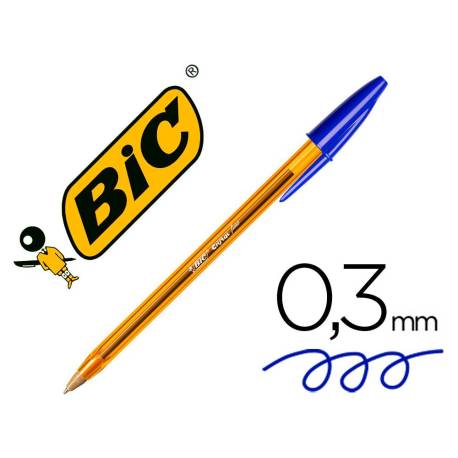 Boligrafo Bic Cristal Naranja color azul 0,30 mm