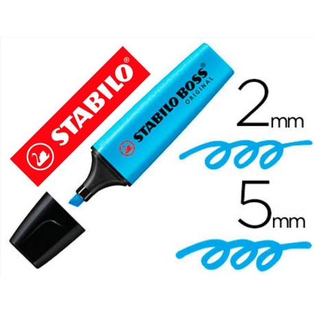 Rotulador Stabilo Boss 70 azul fluorescente