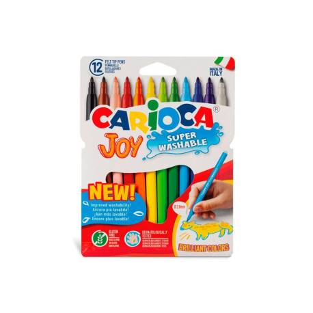 Rotulador Carioca Joy finos lavables caja 12 rotuladores