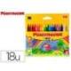 Lapices cera Plastidecor caja de 18 unidades colores surtidos