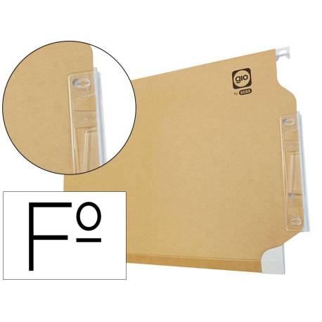 Carpeta colgante marca Gio con visor lateral folio