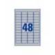 Etiquetas Adhesivas Avery 45.7x21.2mm Poliester Color Plata. Caja de 20 hojas.