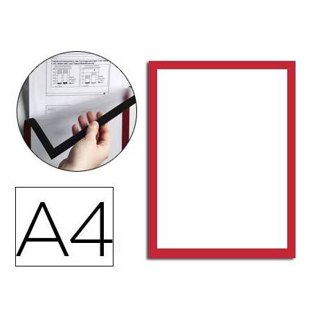 Marco porta anuncios magnético A4 color Rojo