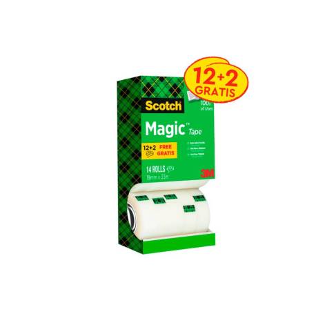 Cinta adhesiva marca Scotch magic transparente pack de 14