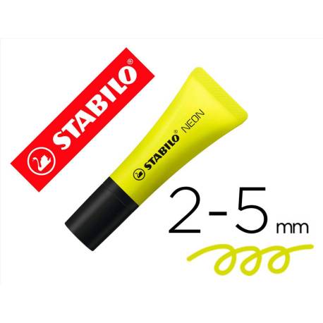 Rotulador stabilo fluorescente amarillo neon