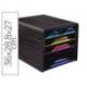 Fichero cajones CEP para 5 cajones color Negro/Multicolor