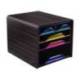 Fichero cajones CEP para 5 cajones color Negro/Multicolor