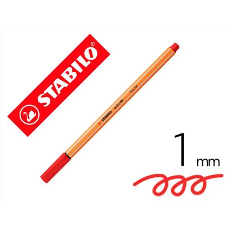 Rotulador Stabilo Point 88 Color Rojo anaranjado
