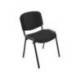 SILLA ROCADA CONFIDENTE ESTRUCTURA METALICA TAPIZADA EN TELA IGNIFUGA NEGRA 57X81X48 CM