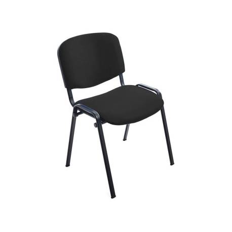 SILLA ROCADA CONFIDENTE ESTRUCTURA METALICA TAPIZADA EN TELA IGNIFUGA NEGRA 57X81X48 CM