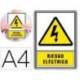 PICTOGRAMA ARCHIVO 2000 RIESGO ELECTRICO PVC COLOR AMARILLO LUMINISCENTE 210X297 MM