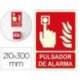 PICTOGRAMA ARCHIVO 2000 PULSADOR DE ALARMA PVC COLOR ROJO LUMINISCENTE 210X300 MM