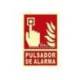 PICTOGRAMA ARCHIVO 2000 PULSADOR DE ALARMA PVC COLOR ROJO LUMINISCENTE 210X300 MM