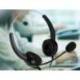 AURICULAR MEDIARANGE BIAURAL DIADEMA CON MICROFONO CABLE 2 MT