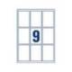 ETIQUETA ADHESIVA AVERY REMOVIBLE PARA IMPRESORA LASER INYECCION TINTA FOTOCOPIADORA BLANCA 62X89 MM