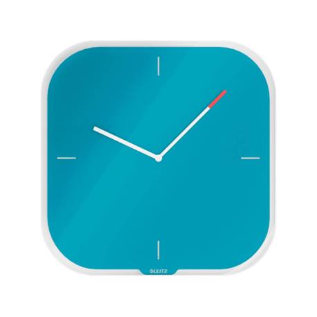 RELOJ LEITZ COSY DE PARED CRISTAL AZUL