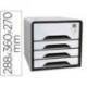 FICHERO CAJONES DE SOBREMESA CEP SMOOVE SECURE CON CERRADURA 4 CAJONES COLOR BLANCO/NEGRO 288X360X270 MM