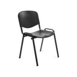 SILLA ROCADA CONFIDENTE ESTRUCTURA METALICA RESPALDO Y ASIENTO EN POLIMERO COLOR NEGRO