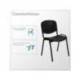 SILLA ROCADA CONFIDENTE ESTRUCTURA METALICA RESPALDO Y ASIENTO EN POLIMERO COLOR NEGRO