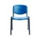 SILLA ROCADA CONFIDENTE ESTRUCTURA METALICA RESPALDO Y ASIENTO EN POLIMERO COLOR AZUL
