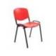 SILLA ROCADA CONFIDENTE ESTRUCTURA METALICA RESPALDO Y ASIENTO EN POLIMERO COLOR ROJO