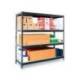 Estanteria metalica ar stocker 200x200x70 cm 4 estantes 450 kg por estante bandeja de madera sin