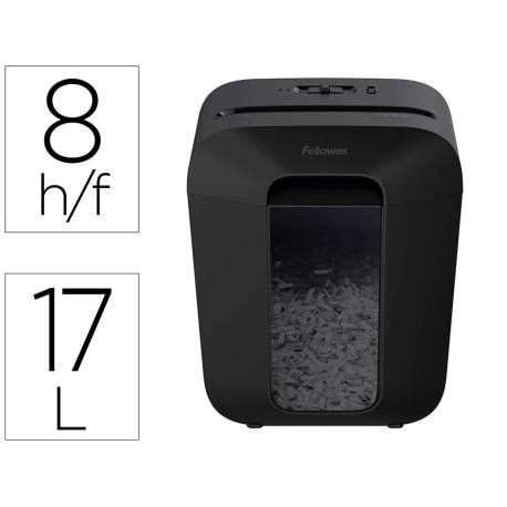 DESTRUCTORA DE DOCUMENTOS FELLOWES LX-45 CAPACIDAD DE CORTE 8 H SEGURIDAD P4 DESTRUYE GRAPAS CLIPS
