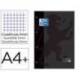 Recambio color 1 oxford din a4+ 80 hojas 90 gr cuadro 5 mm 4 taladros negro.