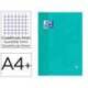 Recambio color 1 oxford din a4+ 80 hojas 90 gr cuadro 5 mm 4 taladros ice mint.